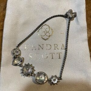 Kendra Scott Rare Janet Vintage Silver Iridescent Sunburst Bracelet